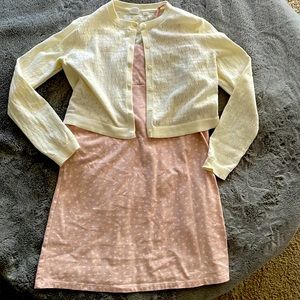 Girls Gap spring dress and cardigan